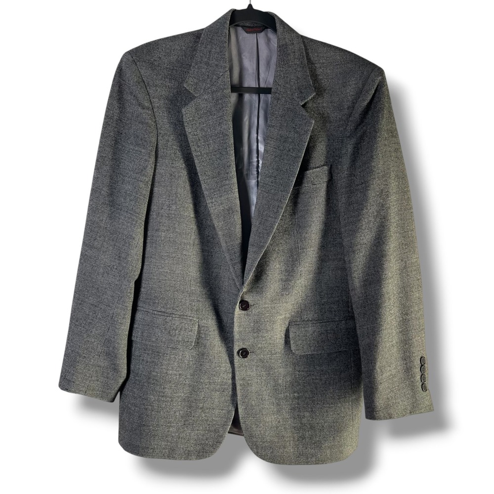 Hildreth & Herricks Mens Sz 38R Sport Coat Blazer Grey Two Button Classic Career